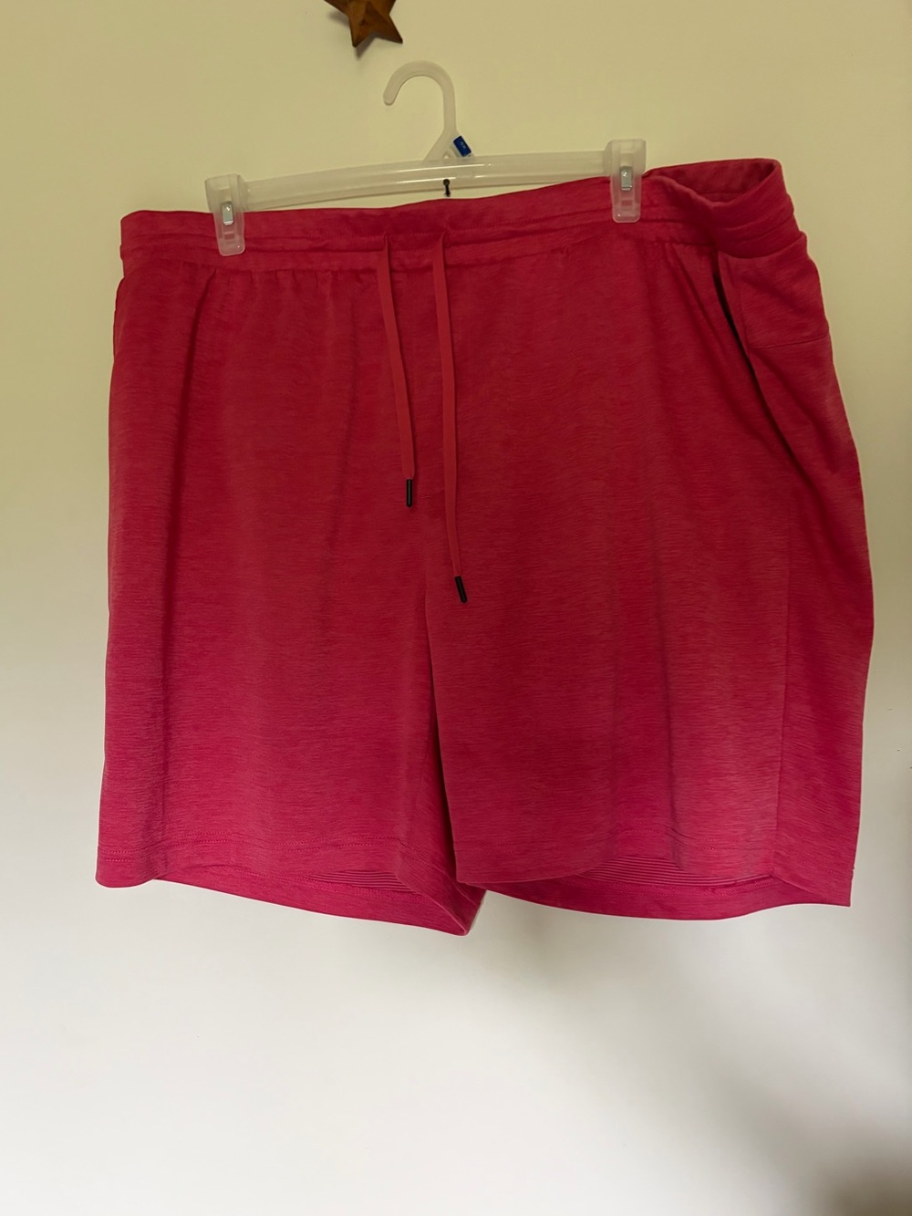 Roundtree & Yorke Men's Athletic Drawstring Shorts - Hot Pink